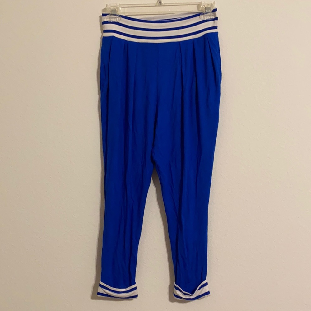 Junior Gaultier Girls Blue White Striped Joggers